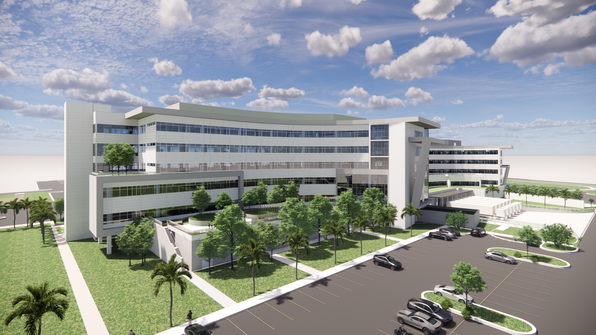 An artist's rendering of the new UF Health North tower.