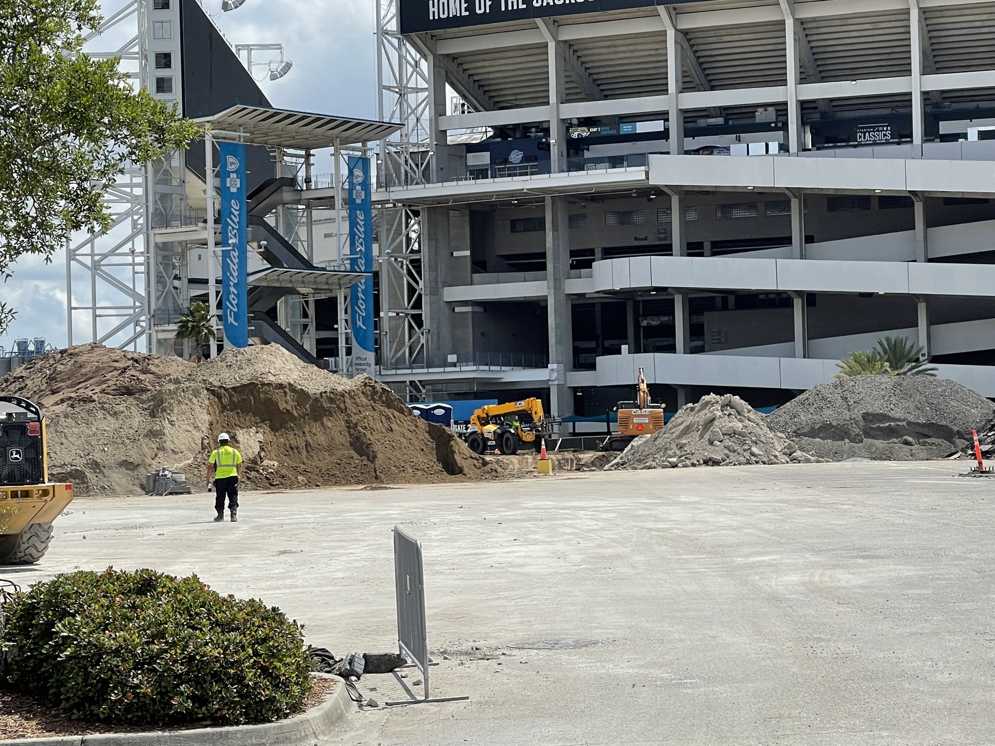 Construction was underway April 5 at the new Jaguars Sports Performance Center at the northwest corner of TIAA Bank Field.