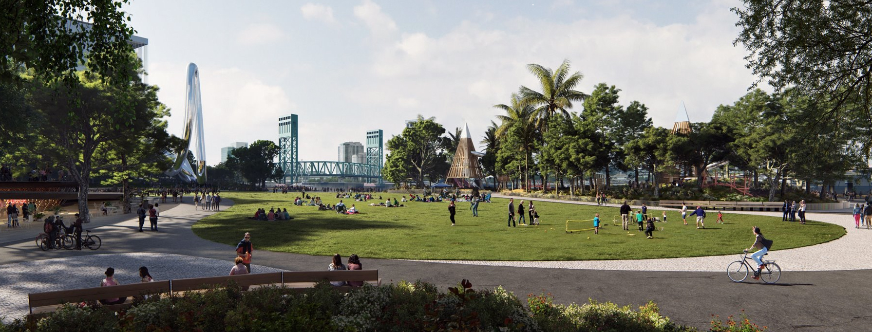 An artist's rendering of Riverfront Park, the former Jacksonville Landing site now called Riverfront Plaza.
