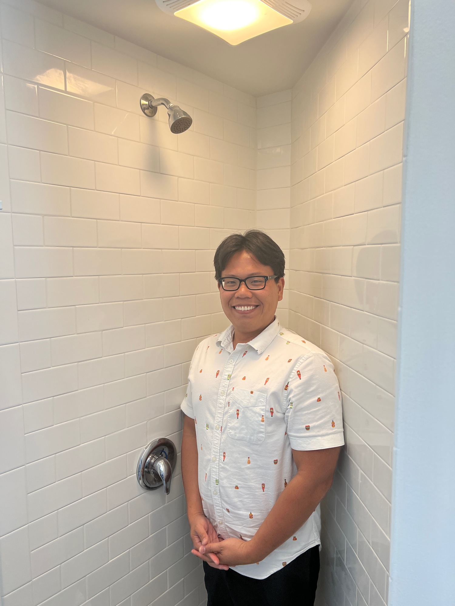 Urban Vietnamese owner Khoi Dang expects to work long hours so he had a small shower installed in the back of his restaurant.