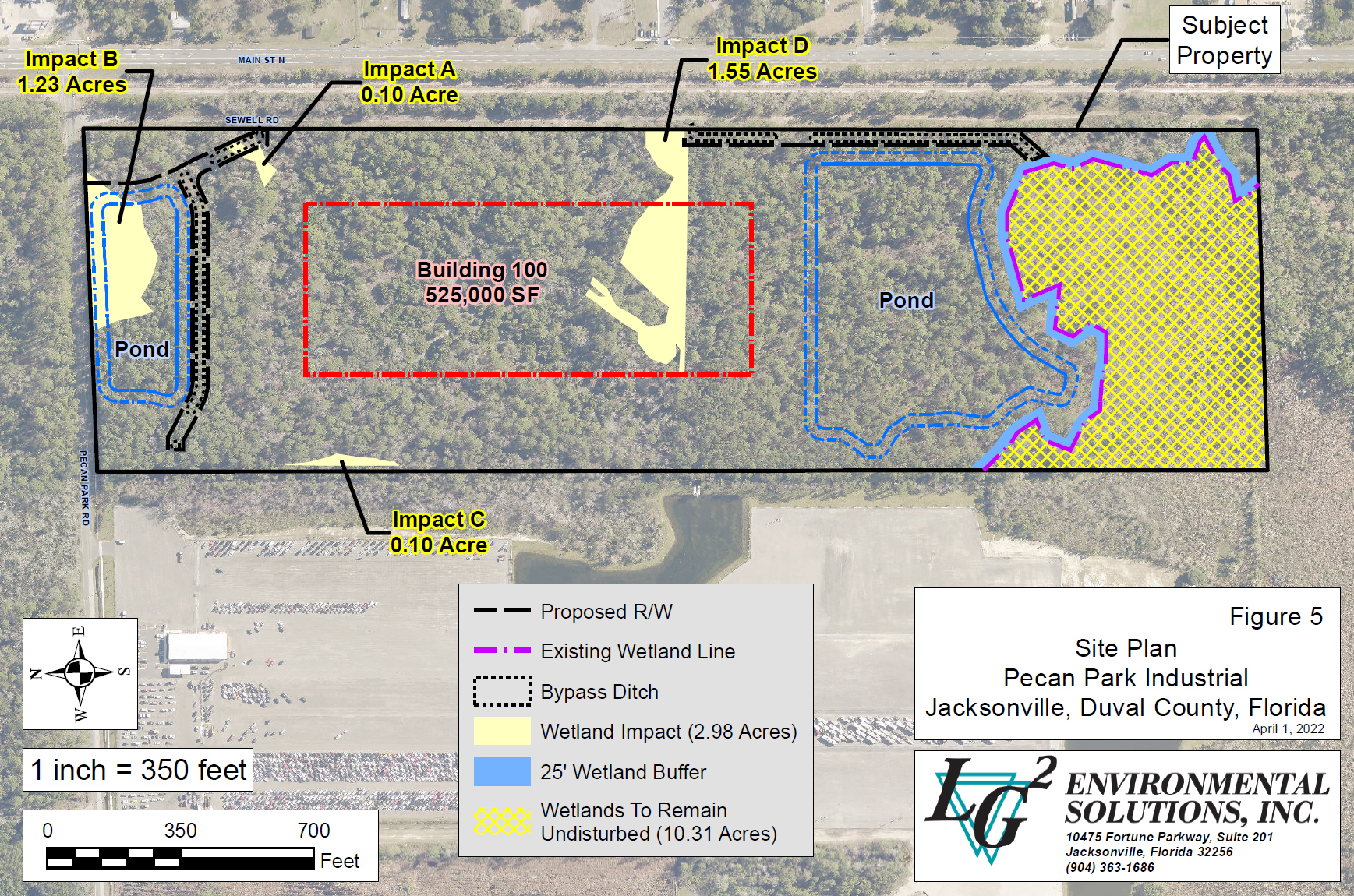 The site plan for the property.