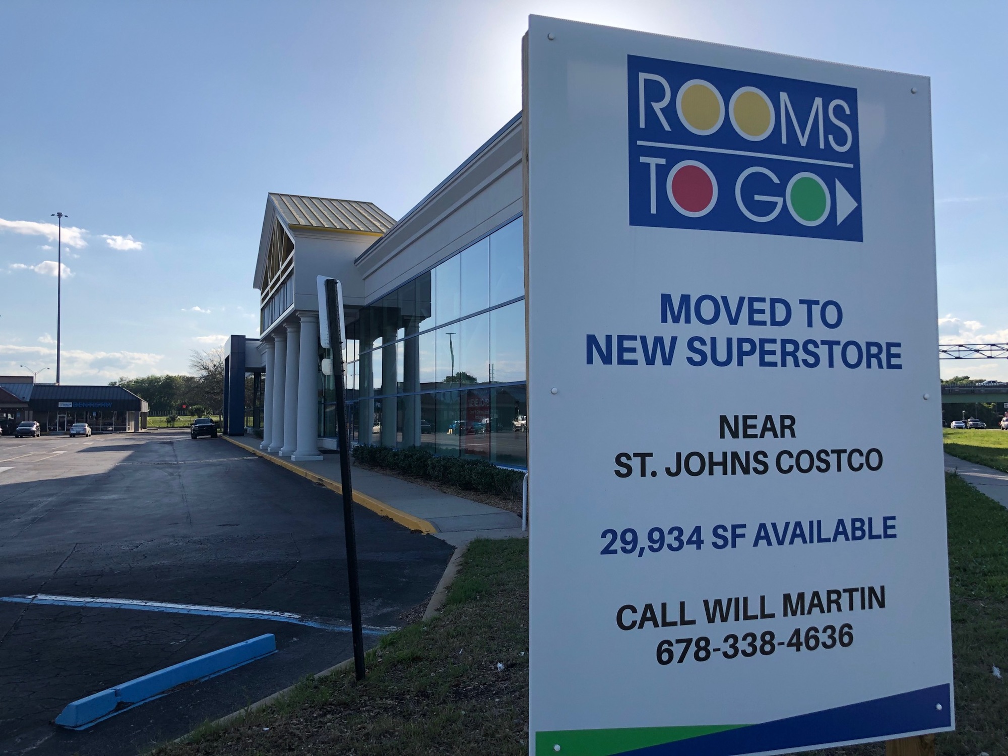 Rooms To Go  moved to its new superstore at The Markets at Town Center “near St. Johns Costco.”