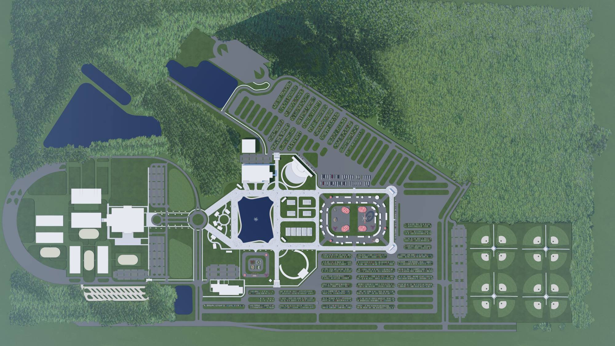 A potential site plan for the future fairgrounds.