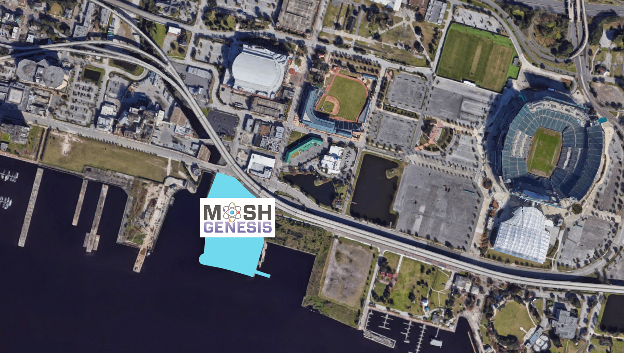The museum site is south of VyStar Veterans Memorial Arena.
