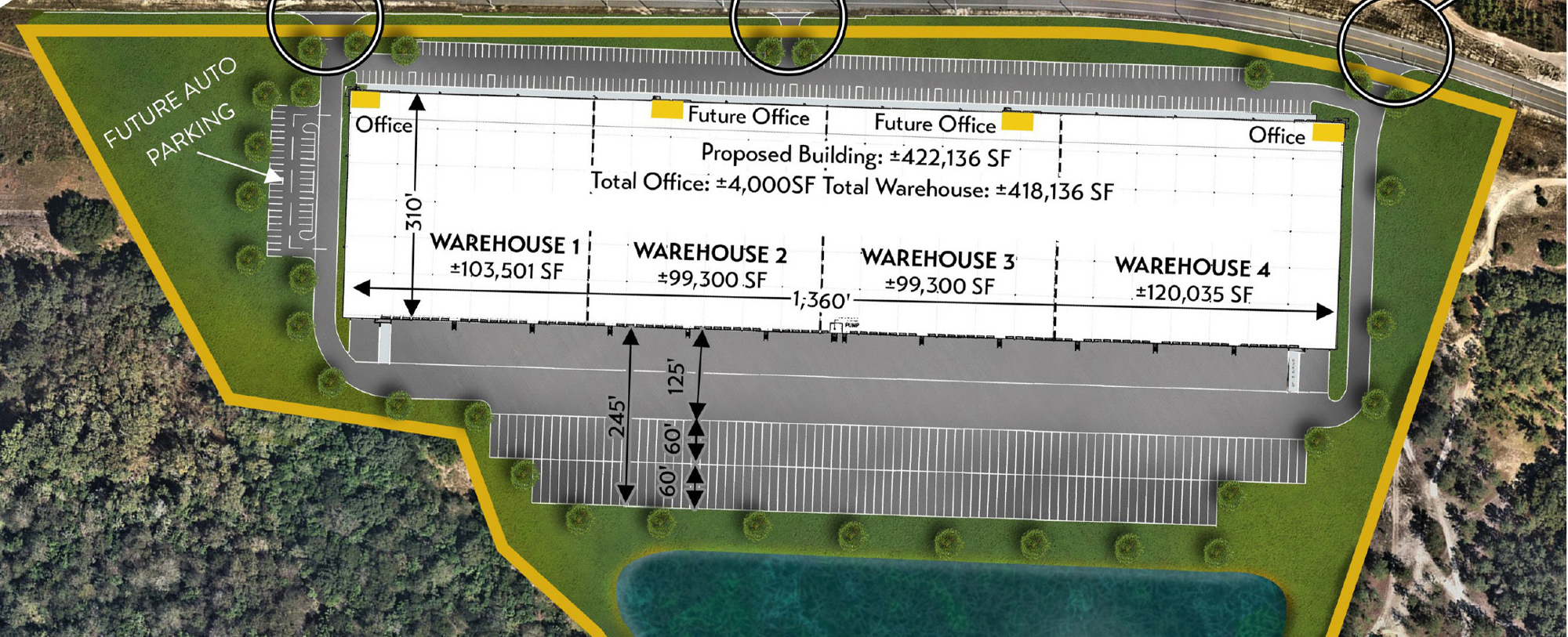 Imeson Commerce Center along Imeson Park Boulevard is a planned 422,136-square-foot office-warehouse that is divided into four spaces.