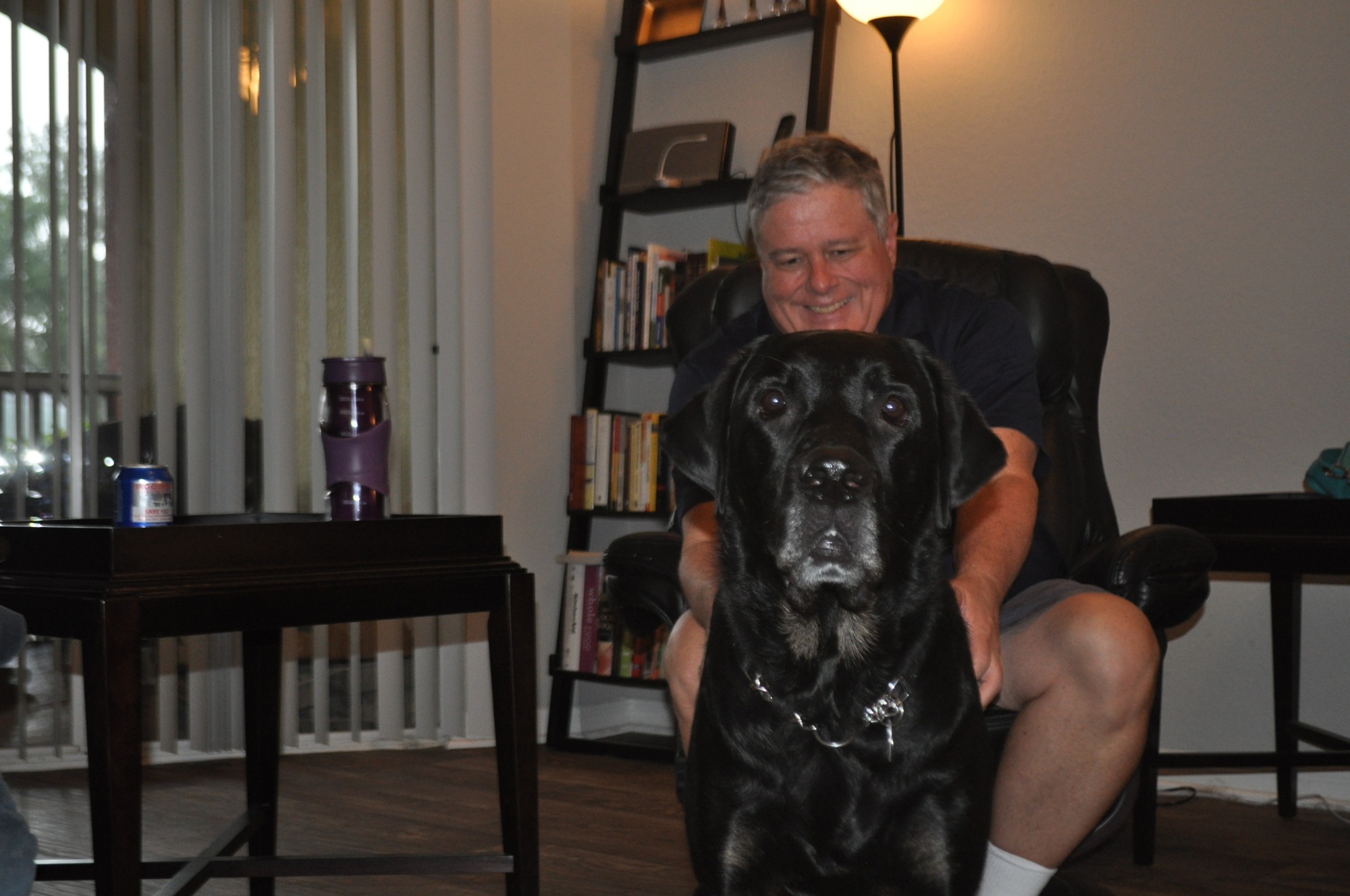 Ralphie is very attached to his owner, Don Olinger, and will follow him from room to room.