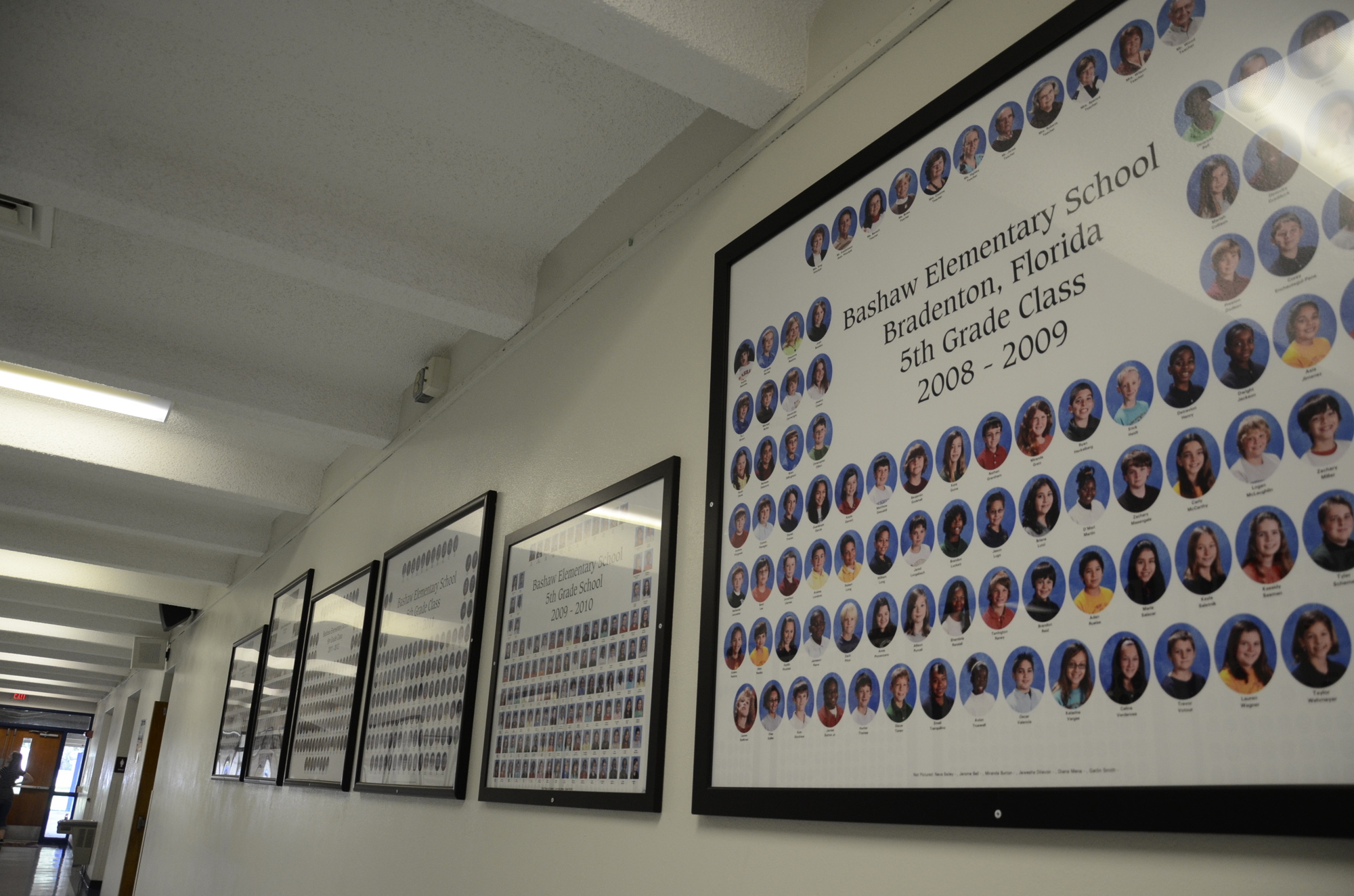 One of Bashaw's traditions is the 5th-grade hallway, which displays class composites for every graduating class.