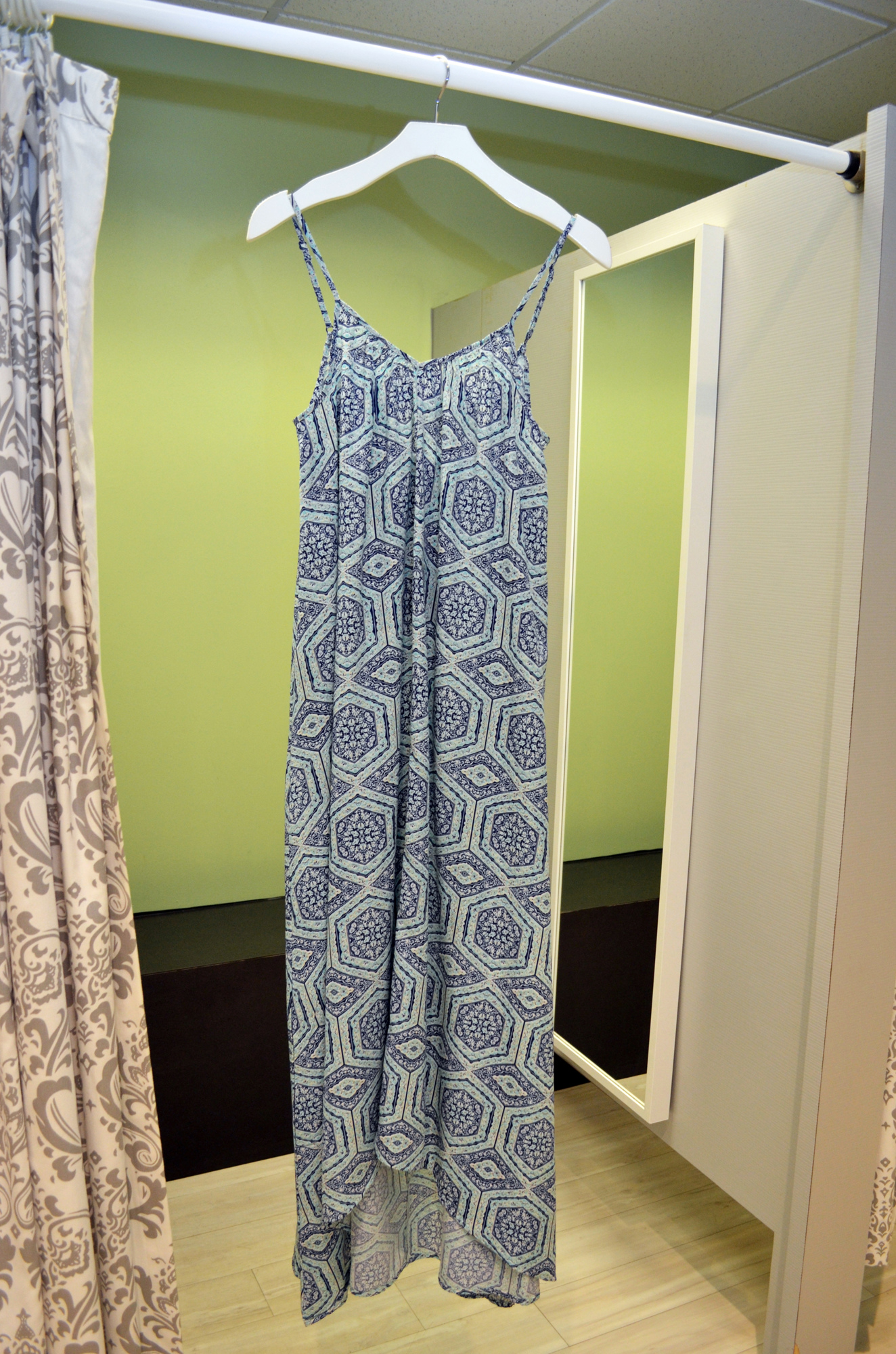 Maxi dresses are a go-to during those nine months. For one, they fit the growing belly, they're airy in this Florida summer heat and they make you look and feel cute. Pink Stitch resort maxi dress, $