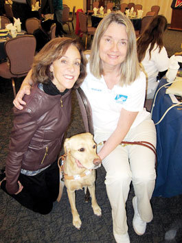 Deb Knowles Kabinoff with Cheryl Hurley, who received Guide Dog Ava 1. Courtesy photo.
