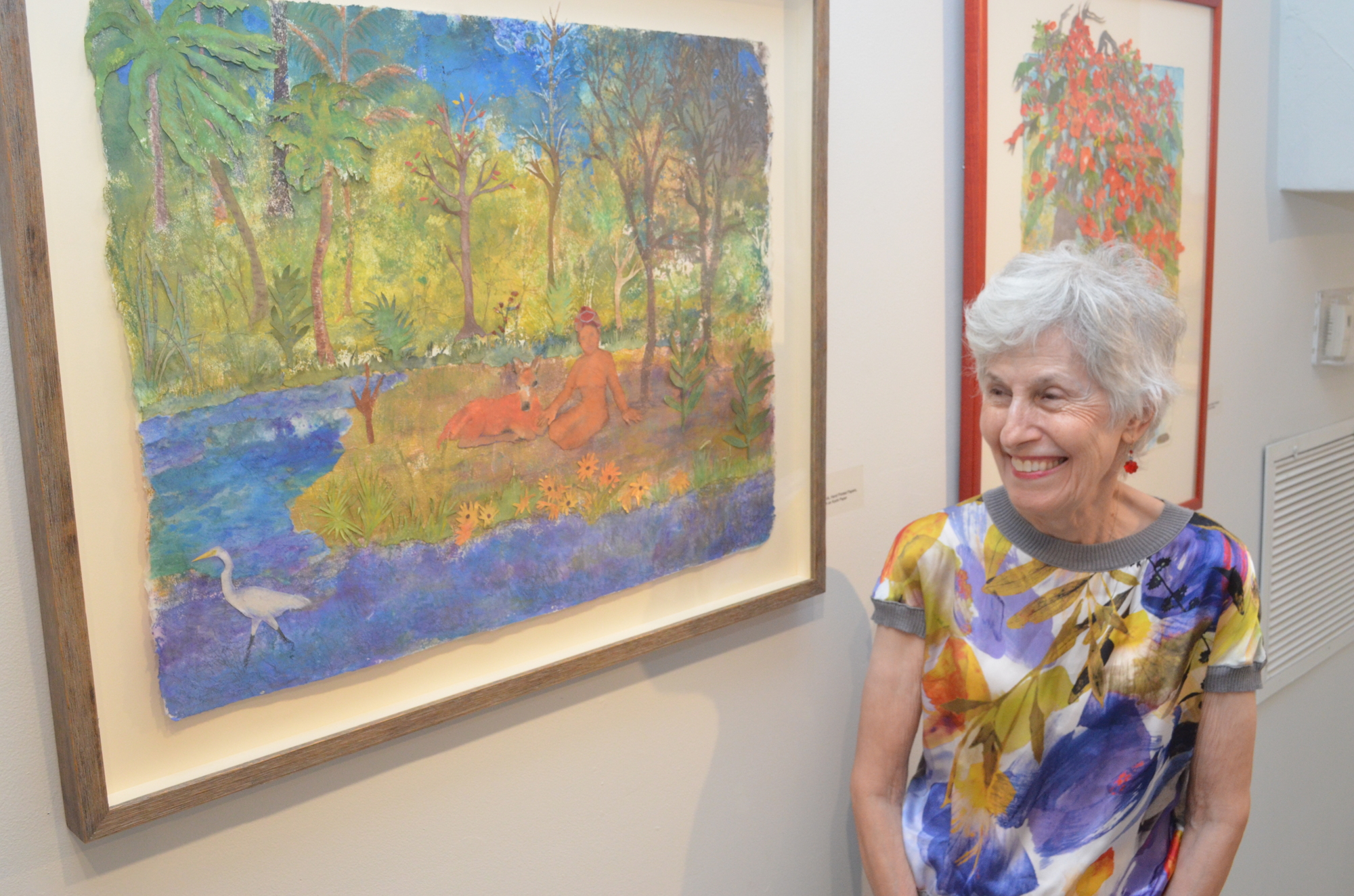 Joan Lyon one of her colorful scenes of Florida's natural landscape. 