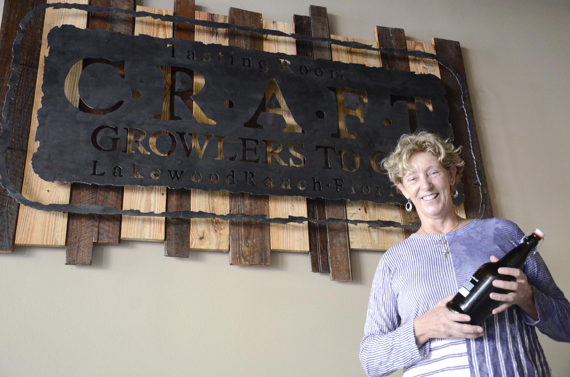 Siesta Key resident Jeanne Dooley wants Craft Growlers to Go to be a relaxing atmosphere, and a place people can learn more about craft beer.