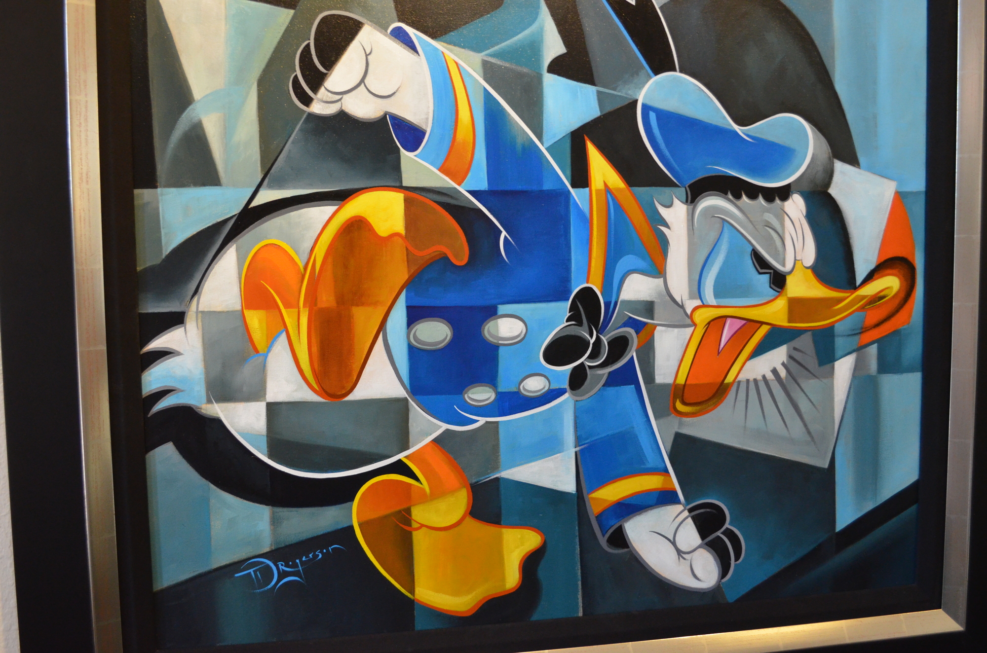 A cubist depiction of Donald Duck by Tim Rogerson