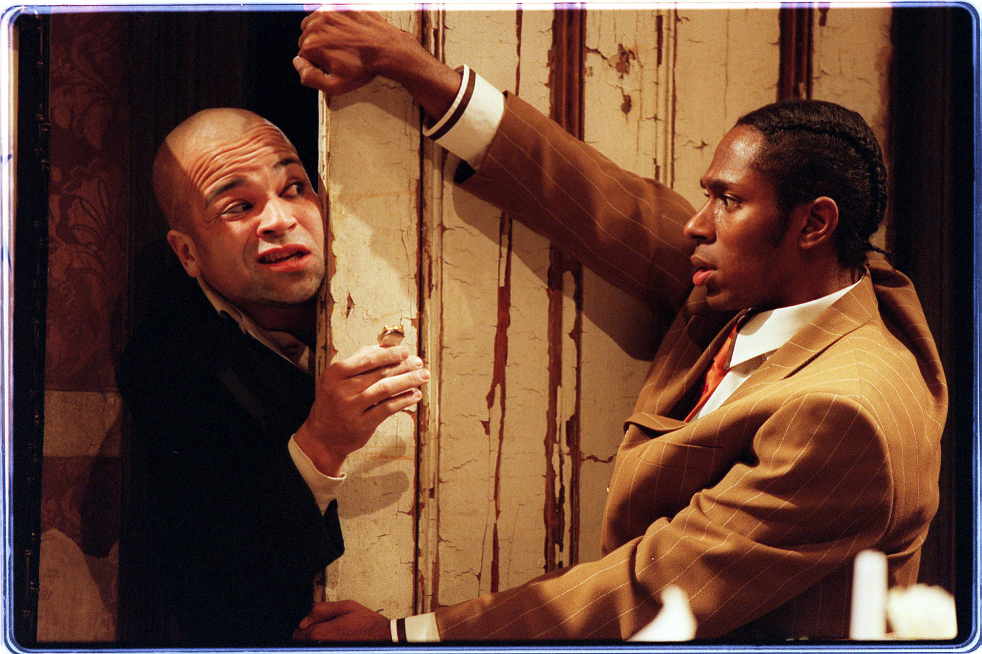 Wright and Yasiin Bey (formerly known as rapper Mos Def) in the 2002 Broadway production of Suzan-Lori Park's play 