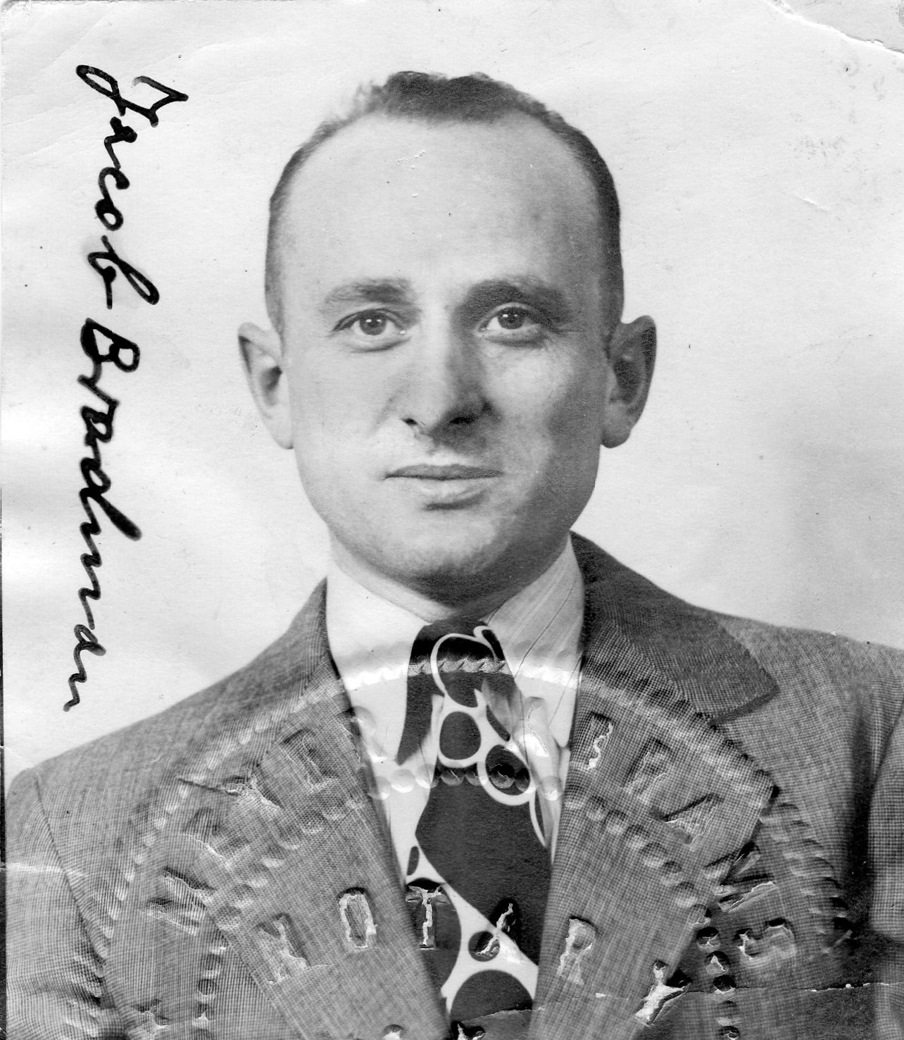 Brodman pictured in his 1946 passport photo.