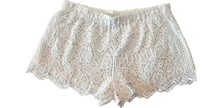 Generation Love floral mesh embroided white shorts, $165, at Influence Style