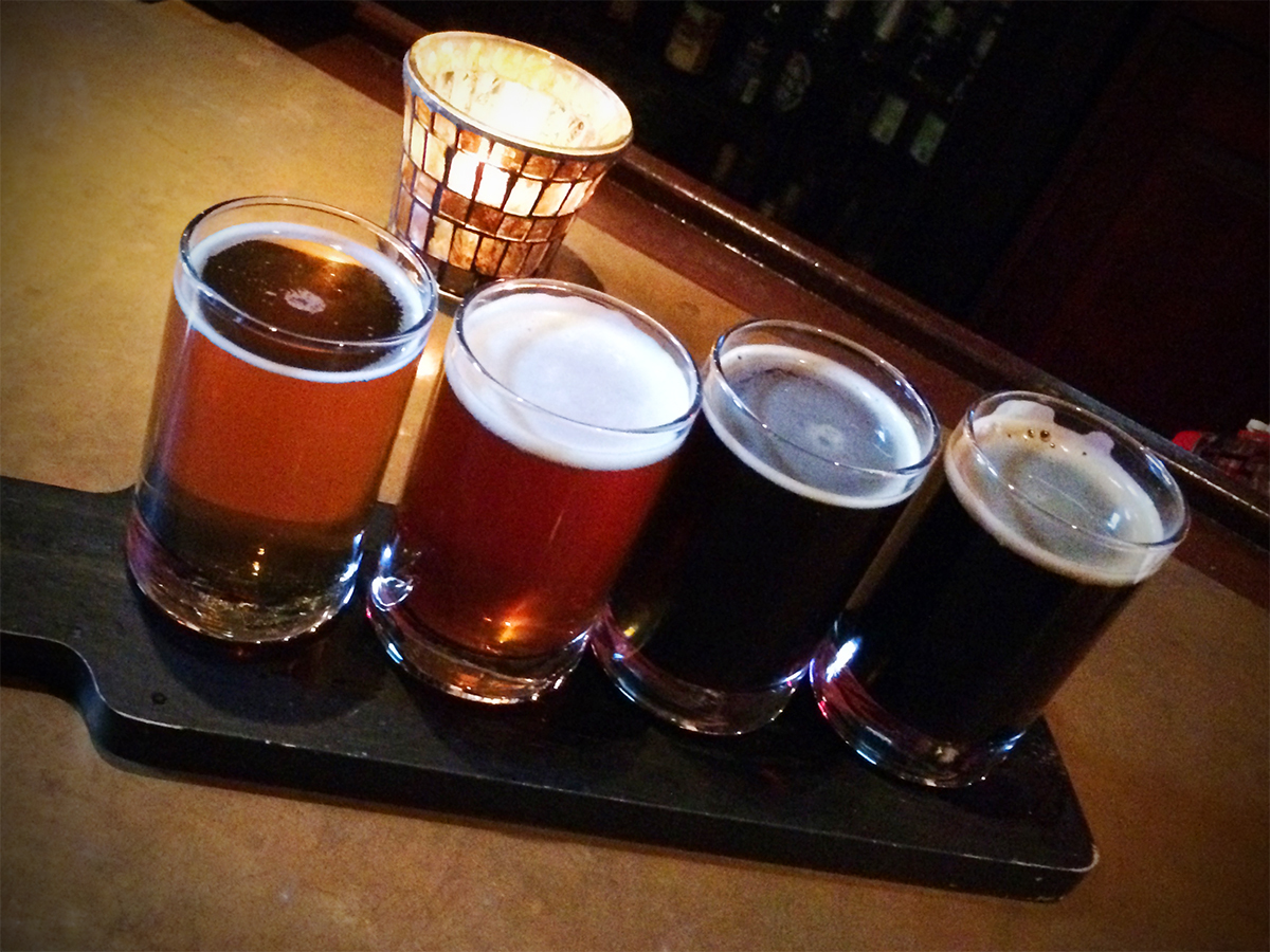 A selection of custom beer brewed at Darwin's Brewing Company. (Photo by Nicole Thompson)