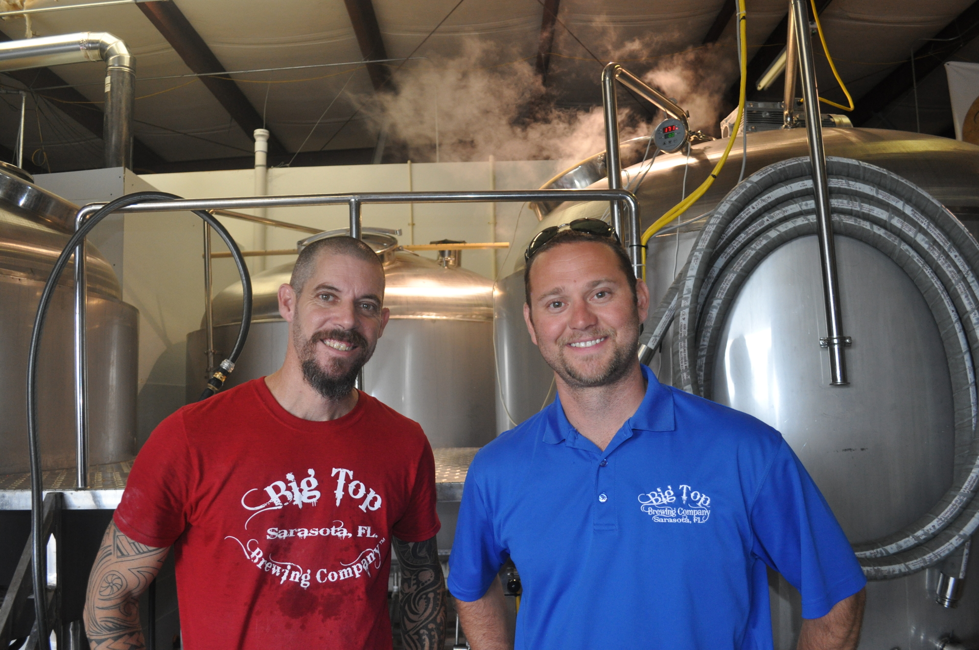 Big Top brewmaster Josh Wilson and CEO Mike Bisaha say their location off of I-75 has helped draw attention to the brewery.
