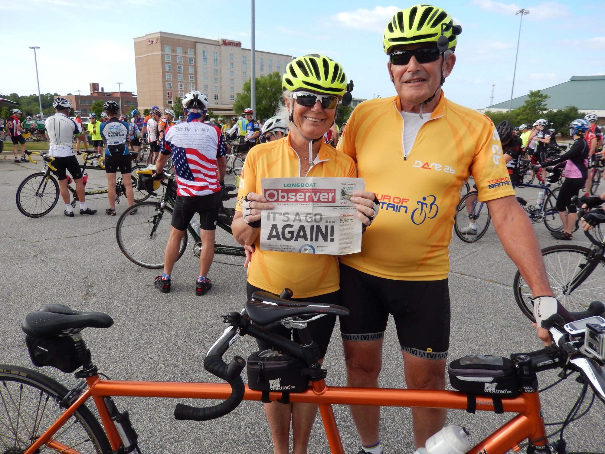 Maureen and Arthur Wood attended the 17th annual Georgia Tandem Rally in Macon, Ga., where 120 tandem teams gathered for three days of cycling and a total elevation gain of 4,100 feet.