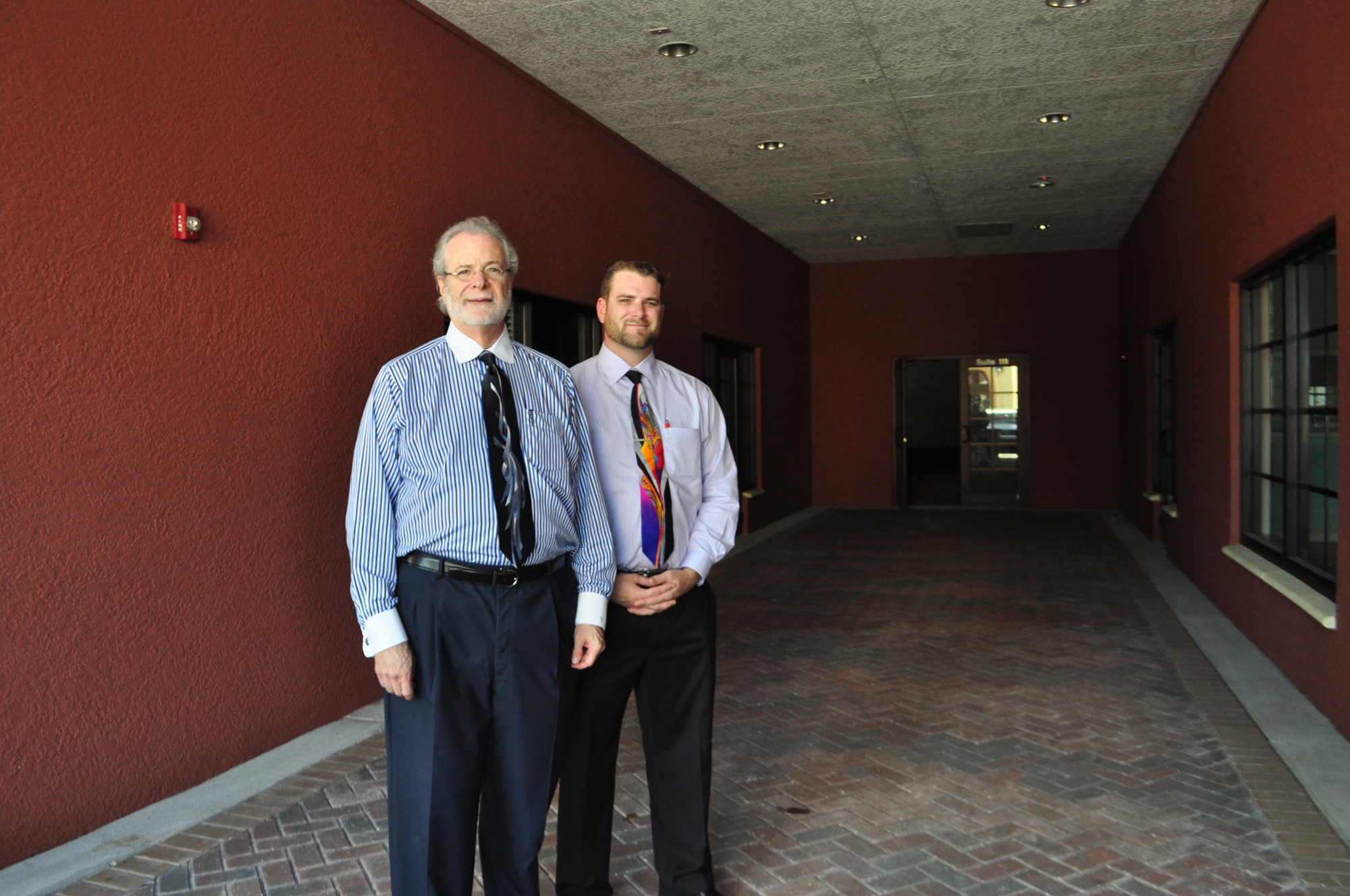 Realtors Adam and Barry Seidel, of American Property Group, say San Marco Plaza’s anchor space is ideal for a restaurant or entertainment venue. A new owner obtained the anchor property recently by purchasing the mortgage and foreclosed on it.