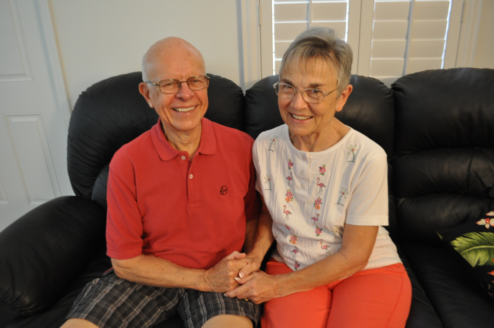 Greenbrook Walk residents Jim and Babe Reger, 79 and 77, hope to celebrate many more years together.