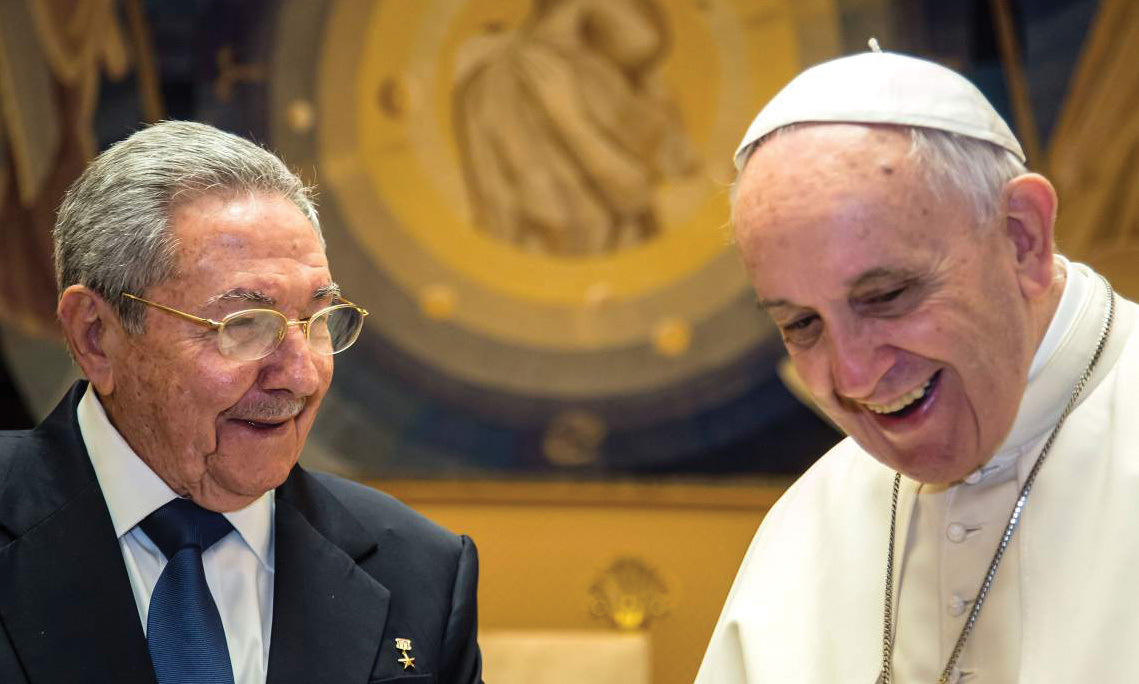 Raul Castro and Pope Francis. Courtesy photo