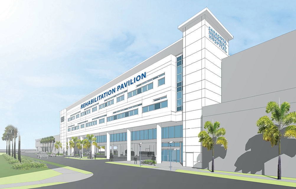 A rendering of the new Sarasota Memorial Rehabilitation Pavilion to open in December.