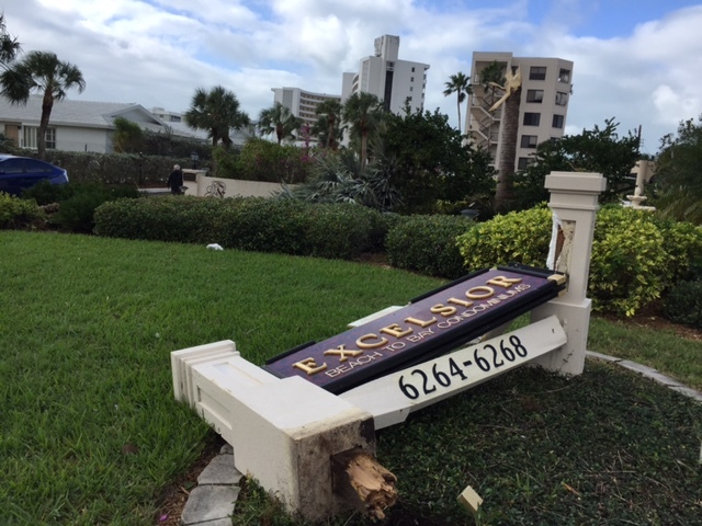 Excelsior Beach to Bay condominiums sustained the most damage from the storm on Siesta Key.