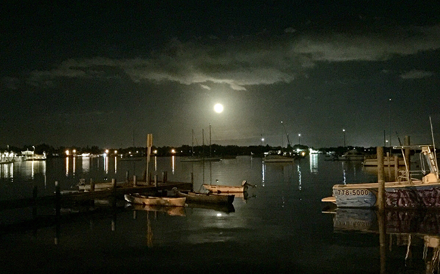 Janelle Branower, of Longboat Key, submitted this photo of a full moon rising over the water.
