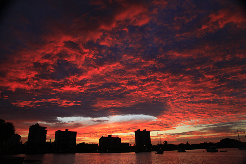 Charles Preston Rawls submitted this photo of “fire in the sky” over Sarasota.