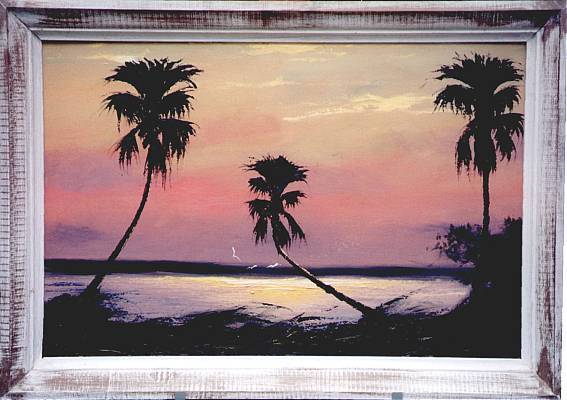 Highwaymen painted on drywall-like material to cut costs, and built frames out of window and door framing.