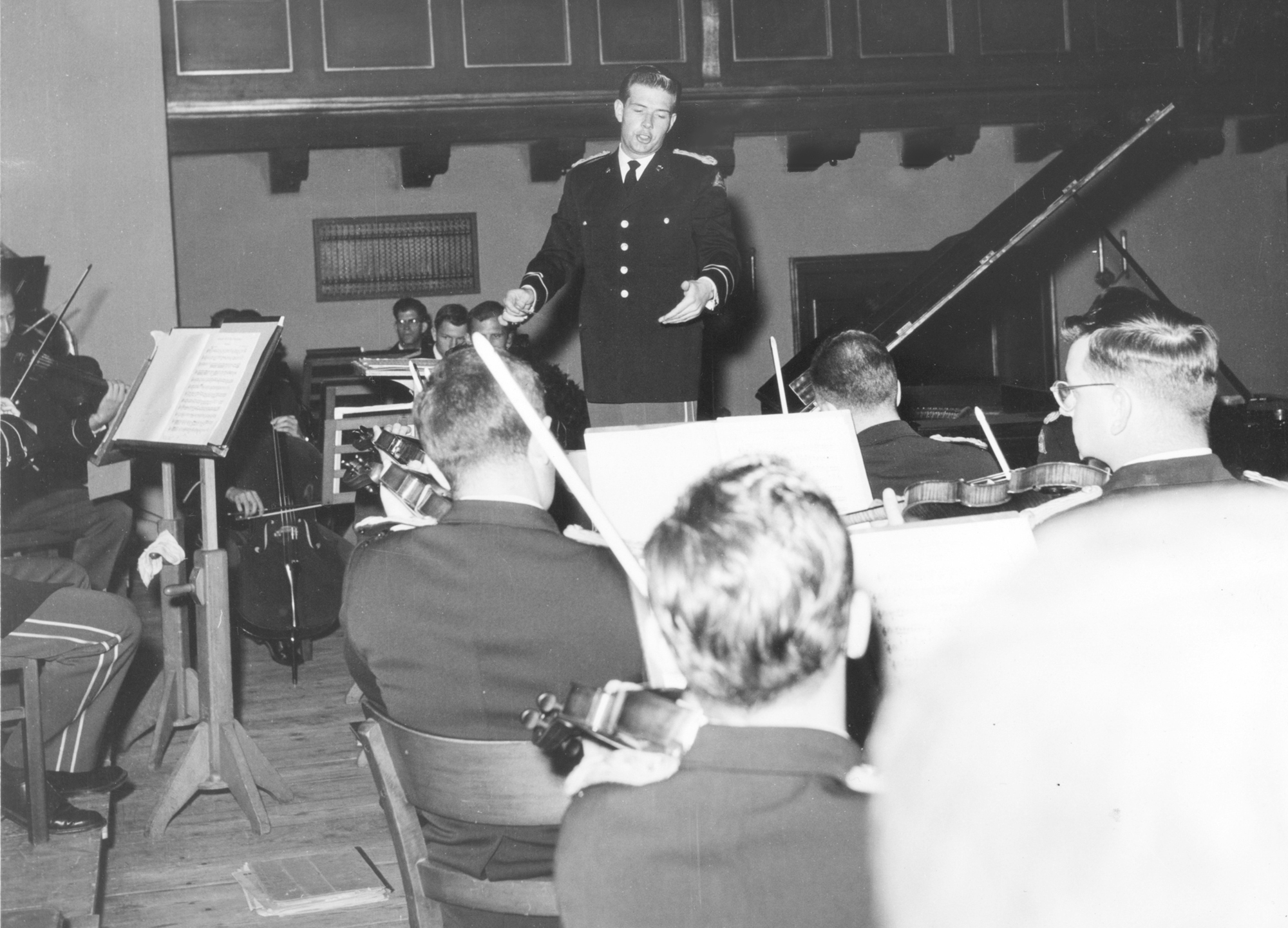 Edward Alley with the Seventh Army Symphony in Garmish Germany, 1968.