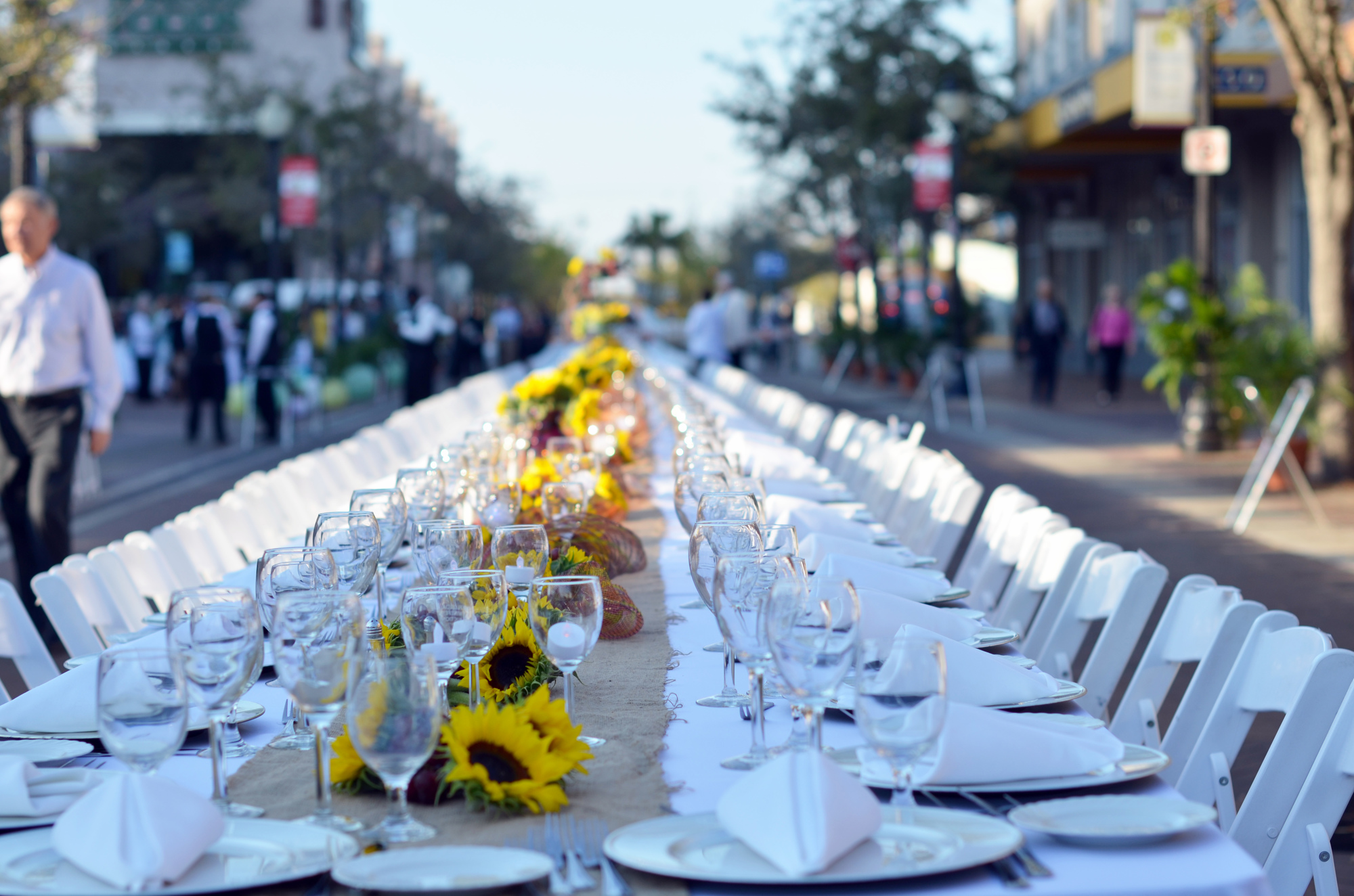 Florida Winefest and Auction hosted its Banquet on the Block on Lemon Avenue in 2015.