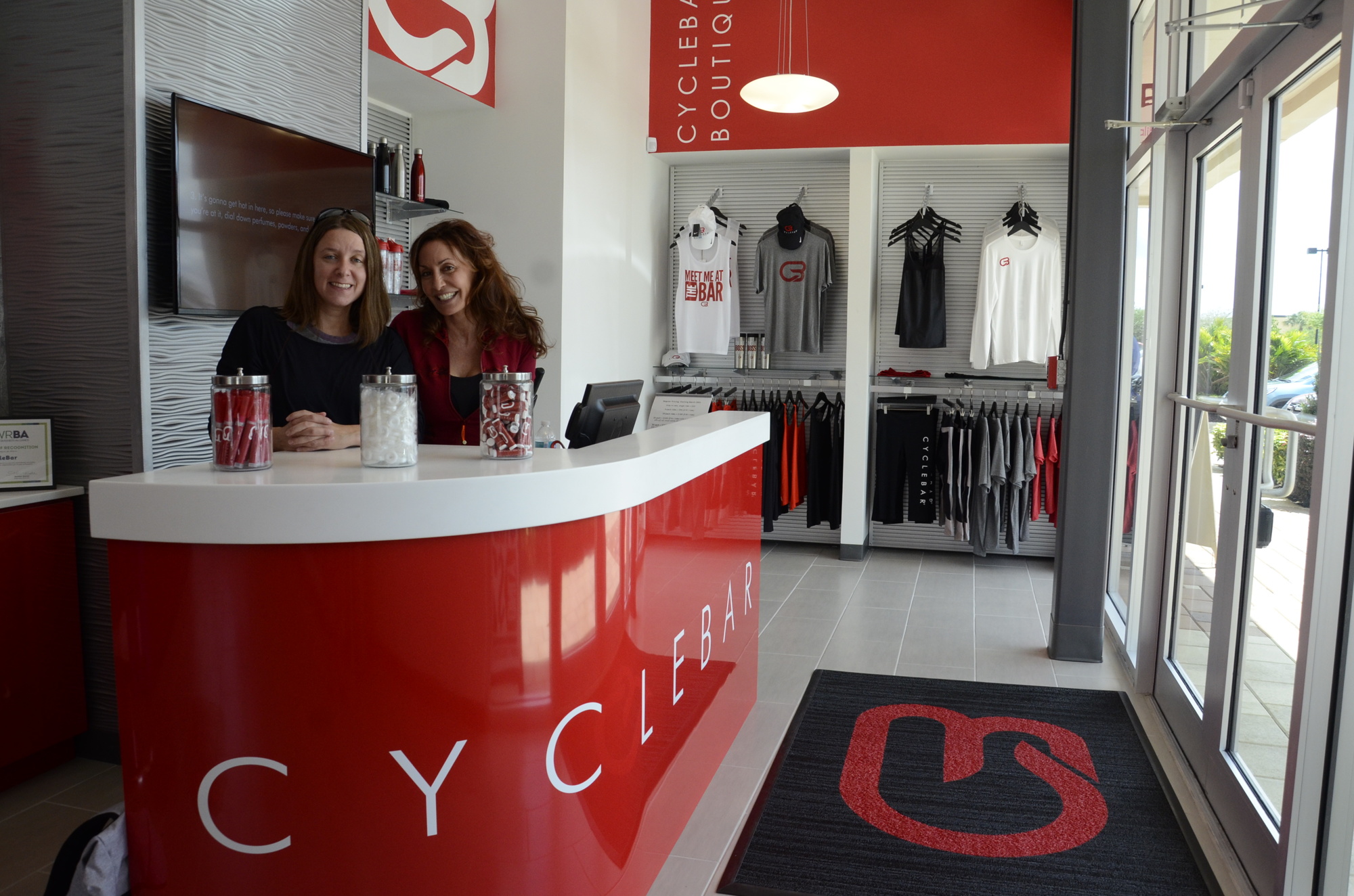 Annie Bernstein and Michelle Bennett of Ciclo Management, an Osprey-based company that brought CycleBar to Sarasota.