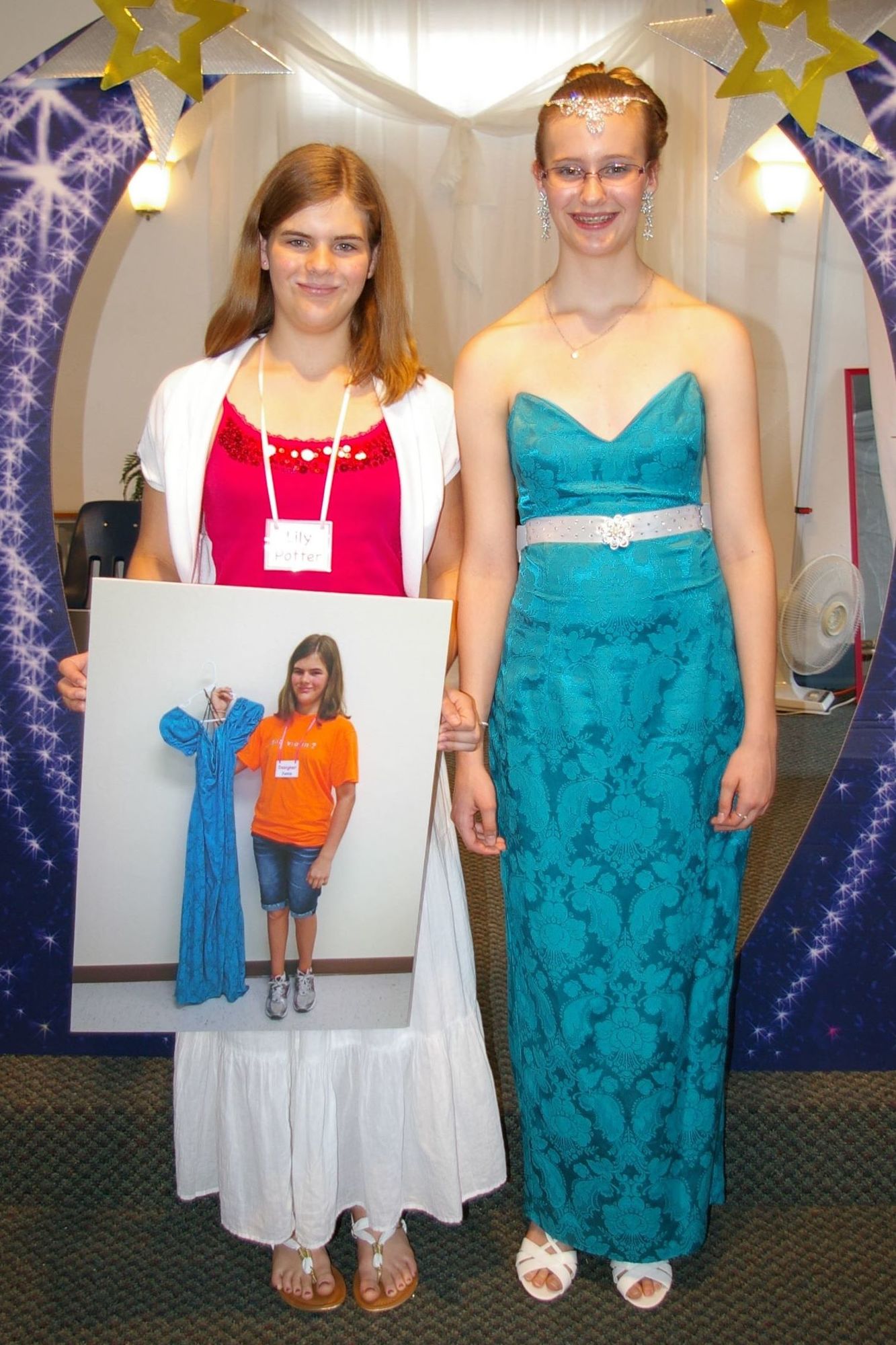 Lily Potter first ventured into fashion and design competitions in 2014 when she transformed this dress to fit her older sister, Cypress, for Cinderella Project Runway. Courtesy photo.