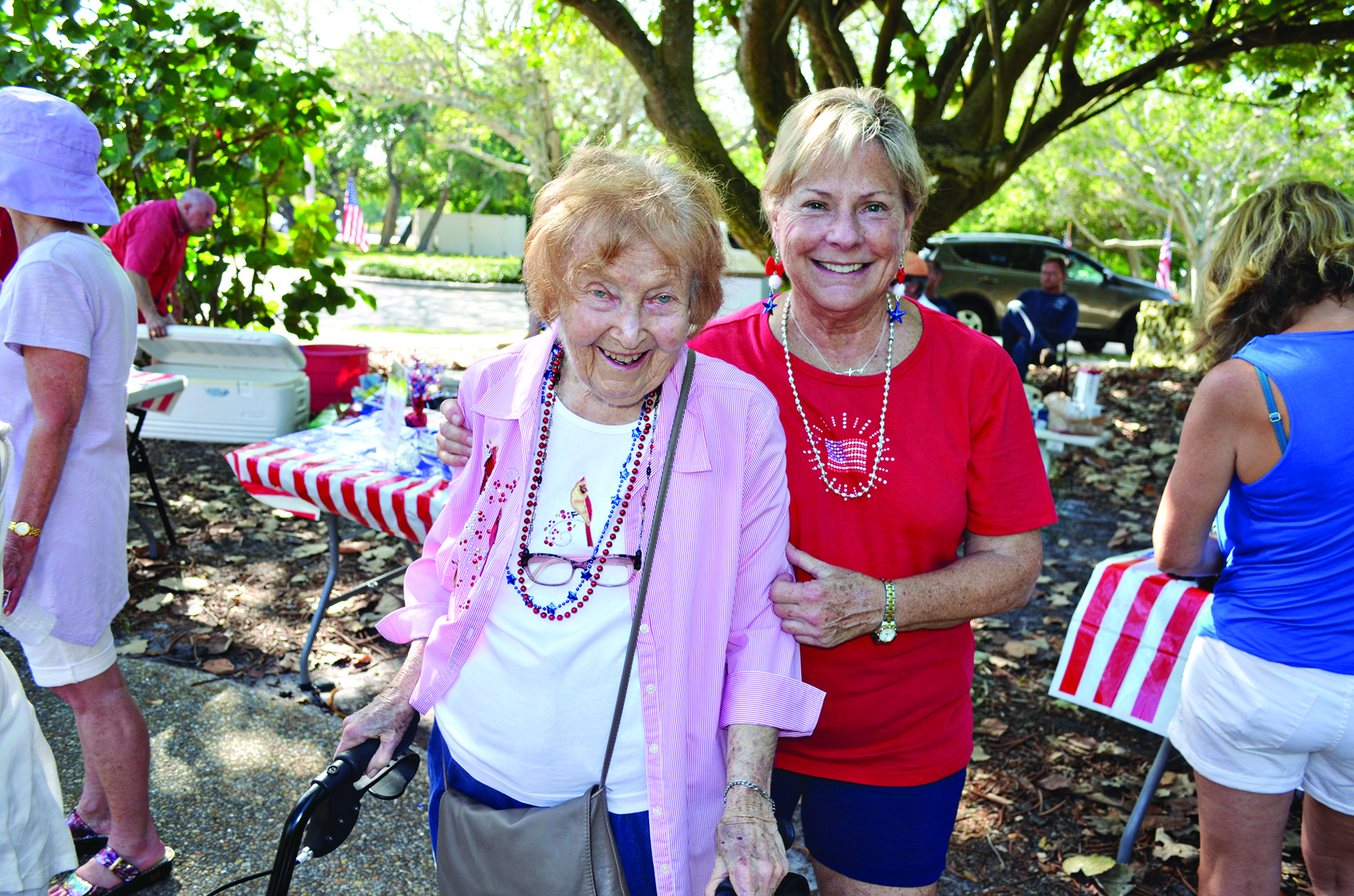 Virginia Sanders and Chamber of Commerce President Gail Loefgren at last year's Freedom Fest