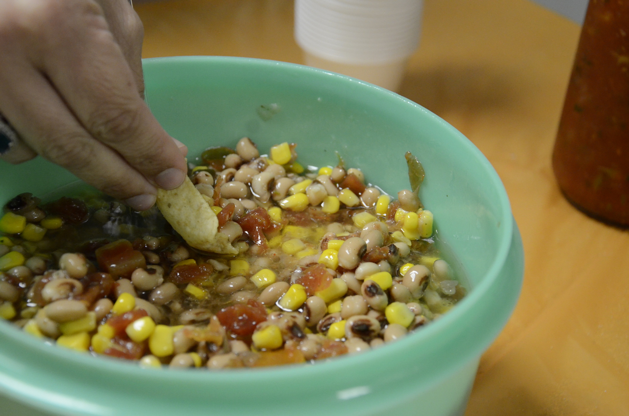 Although the bean and corn salsa, also called cowboy caviar, didn't win the contest, some judges really liked the different ingredients. 