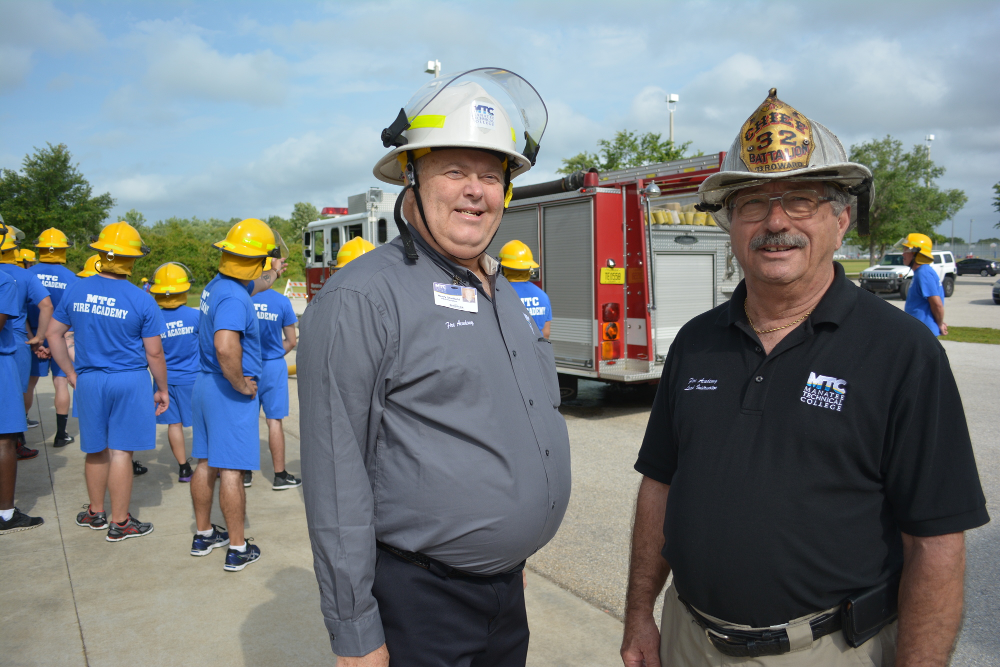 Henry Sheffield, the coordinator of the Fire Science Academy of Manatee Technical College, and Bill Kebler, lead instructor, run a program that is universally respected by county fire department administrators.