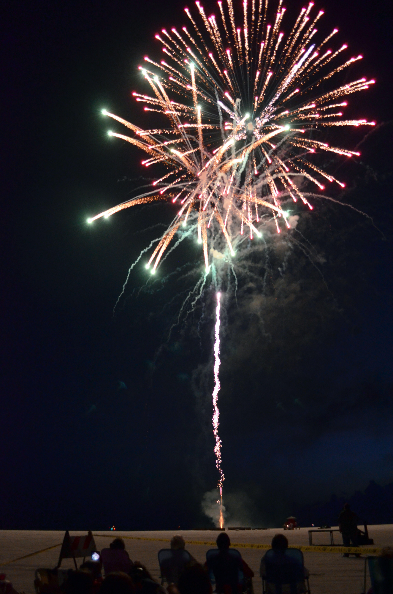 Fireworks light up Siesta Key last year for the Fourth of July. Although the VIP party is canceled, the fireworks will go on again this year.