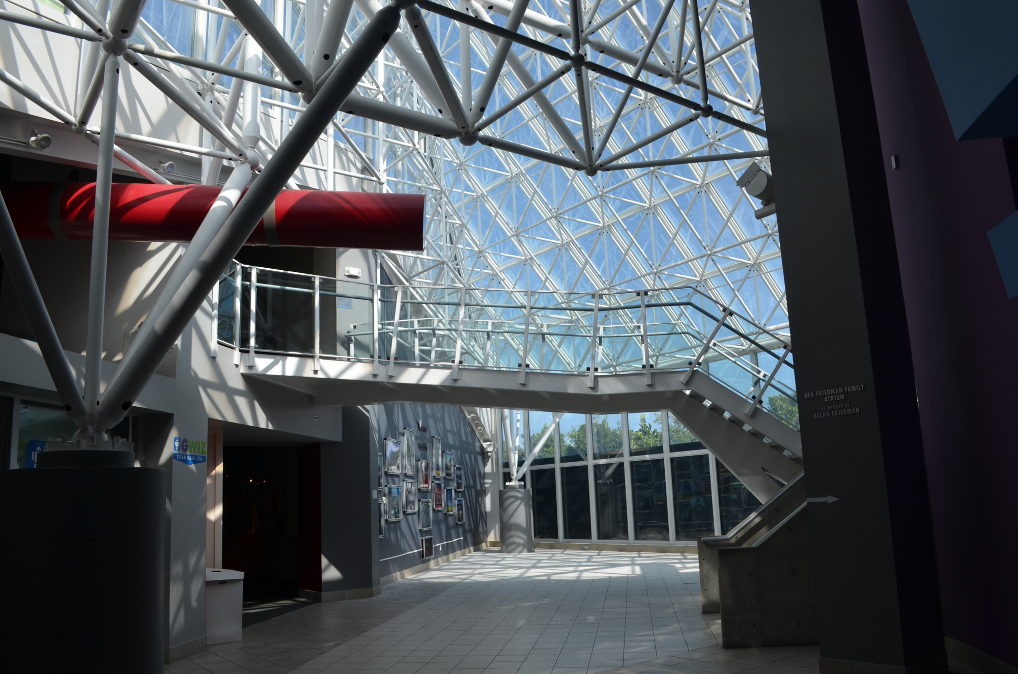 The GWIZ building's glass atrium remains one of its defining architectural characteristics.