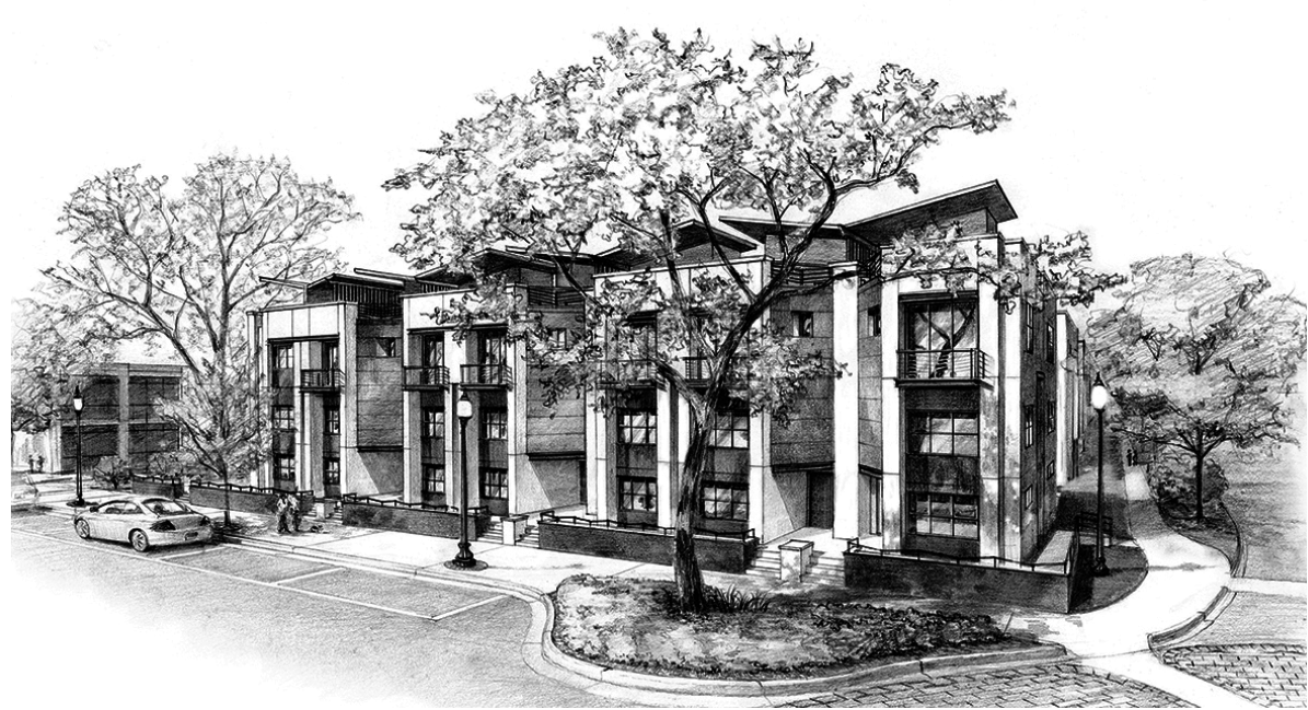 The Artisan on Main project will add high-end townhomes to the area east of downtown.