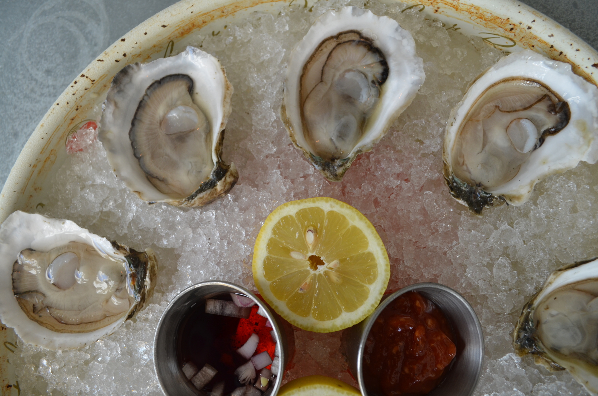 Photos by Nick Friedman At any given time, Veronica Fish and Oyster has at least seven varieties of oyster on the menu.