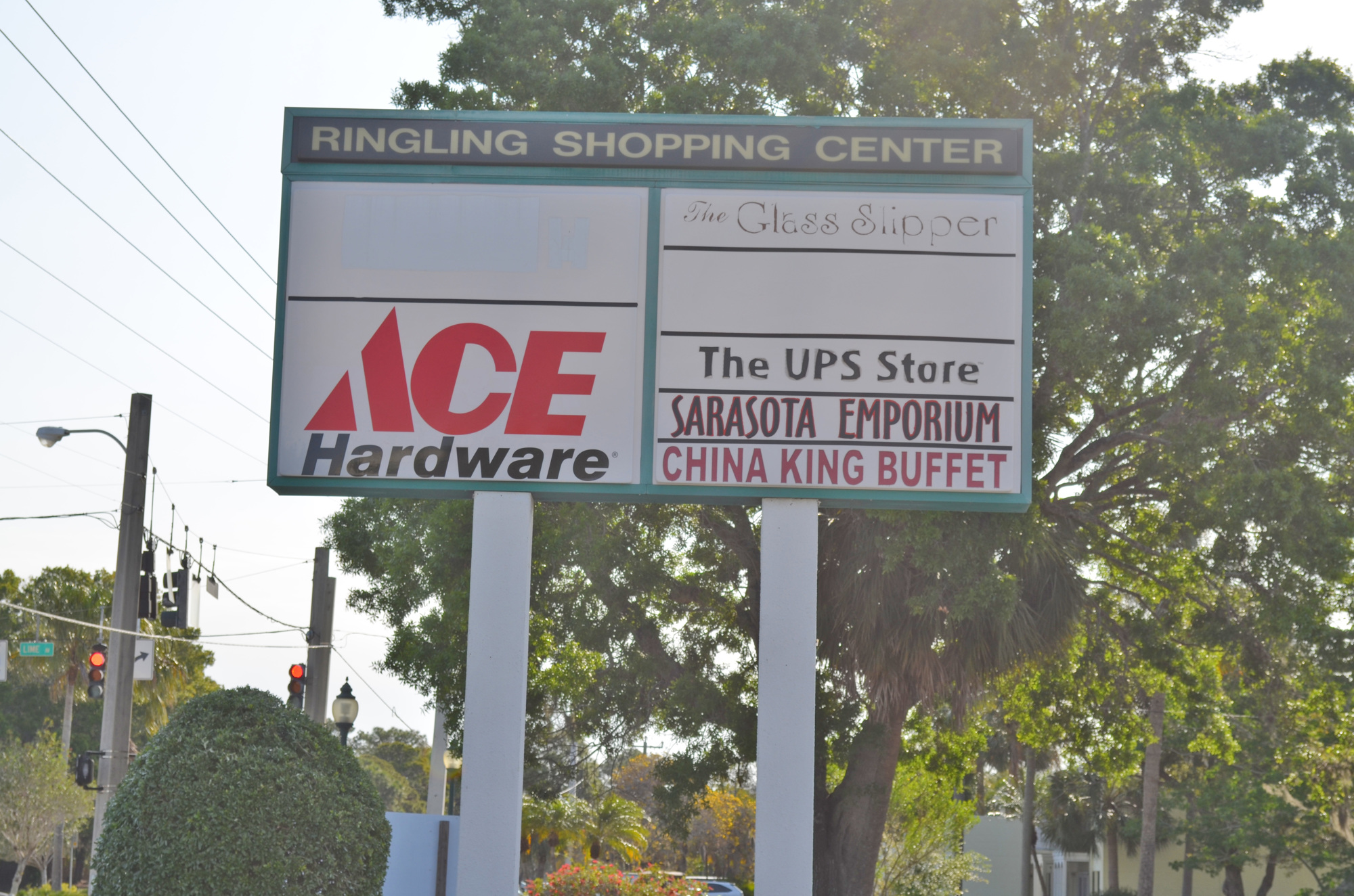 The mostly-vacant Ringling Shopping Center once housed a Publix as its anchor.