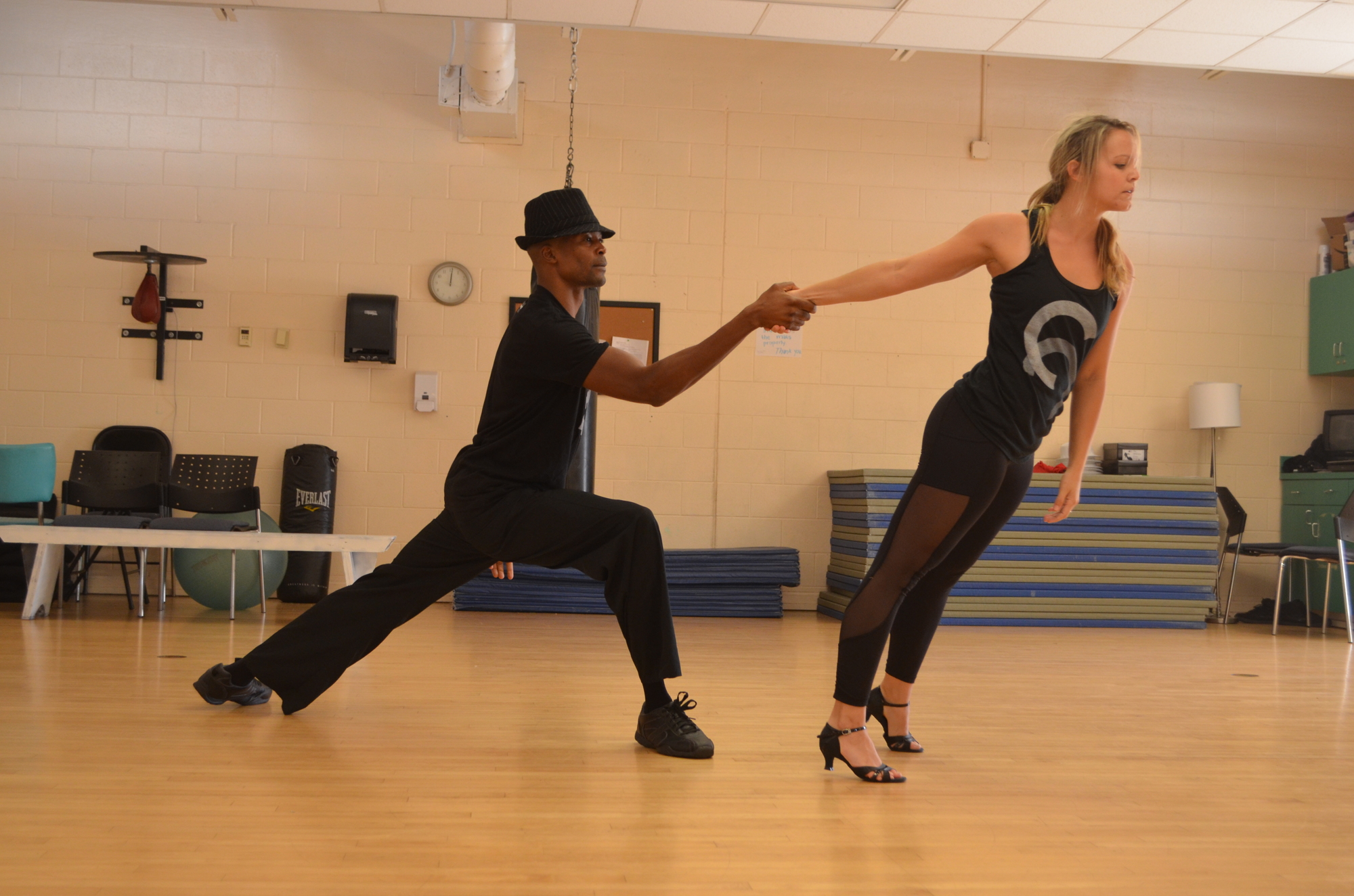 Rehearsal Director Jahrel Thompson rehearses “Funny Valentine” with company dancer Melissa Hull. Photo by Niki Kottmann.