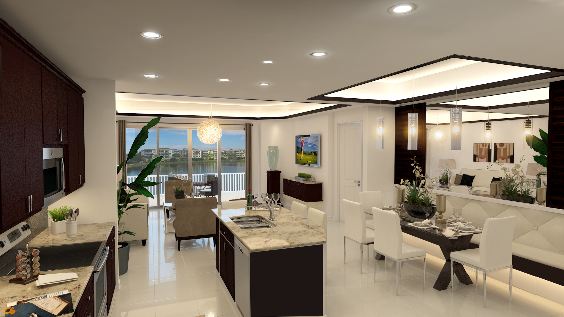 Although the Barbados model is under construction at Waterfront at Main Street, Tour of Homes visitors can visit the sales center and take a 3D virtual tour.
