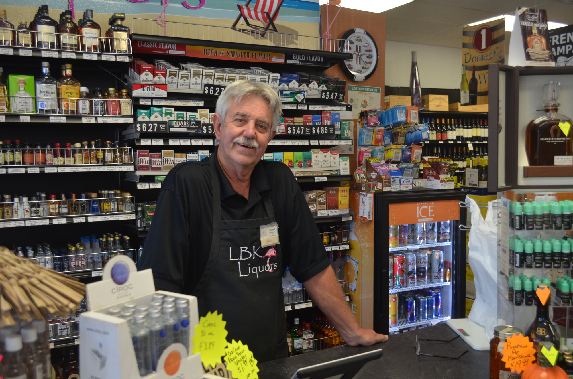 Glen Schloneger, proprietor of LBK Liquors at 6854 Gulf of Mexico Drive, is Snyder’s stepfather. He said his business, which opened in 2014, would be reshaped by the referendum.