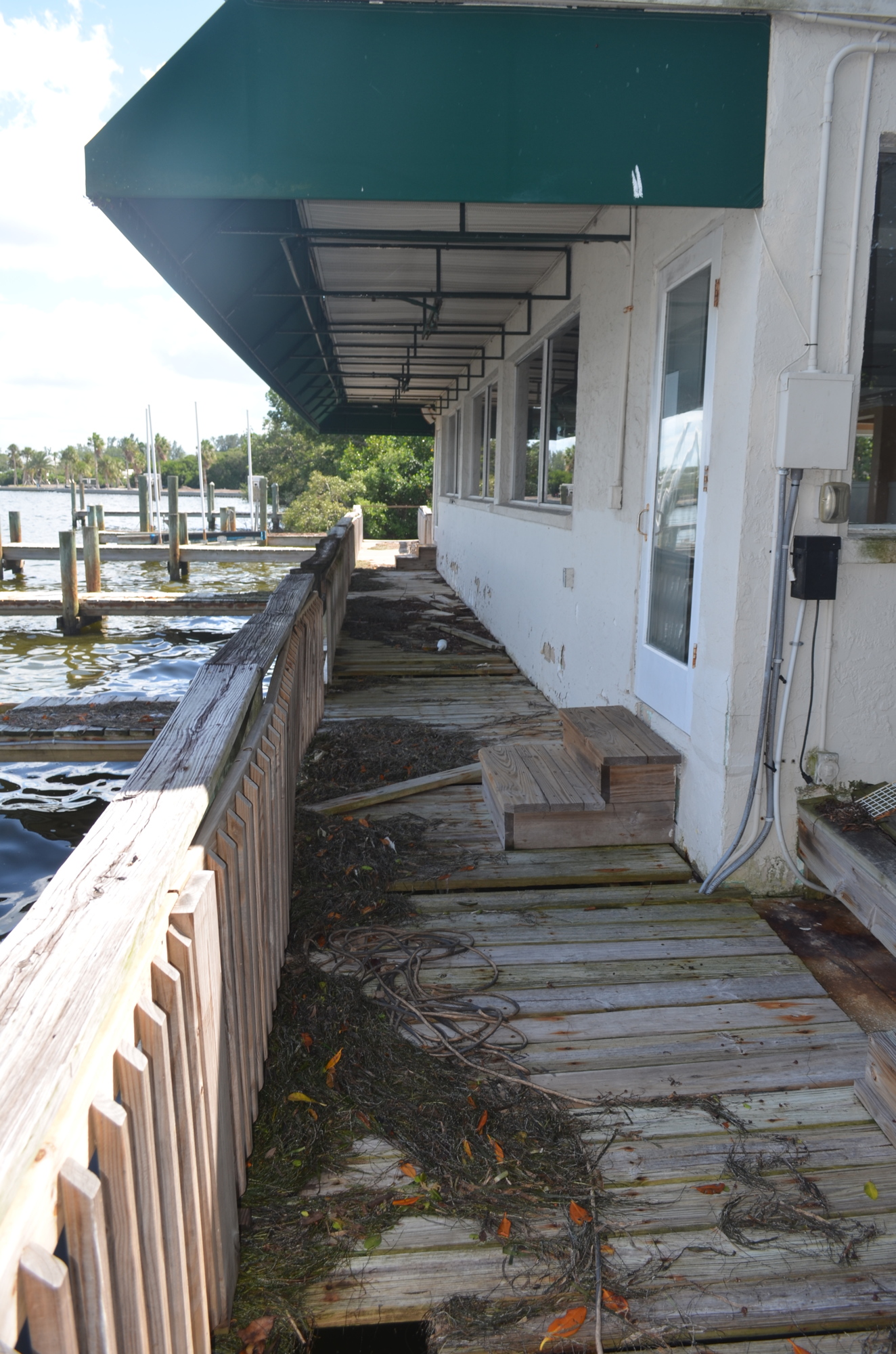A new restaurant is being developed on old Pattigeorge's Waterfront Restaurant site on Longboat Key. The waterfront, shown, of the old eatery is weathered. Terry O'Connor