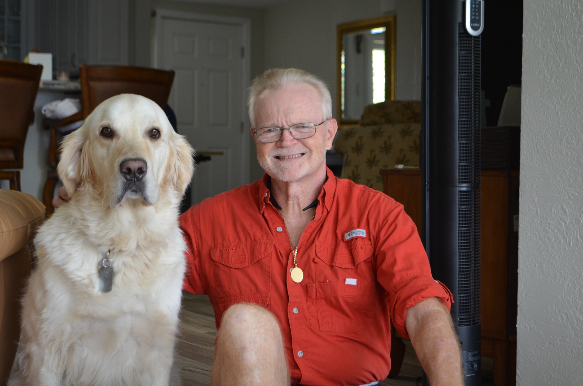 Ed Burton with his Southeastern Guide Dog, Sammy