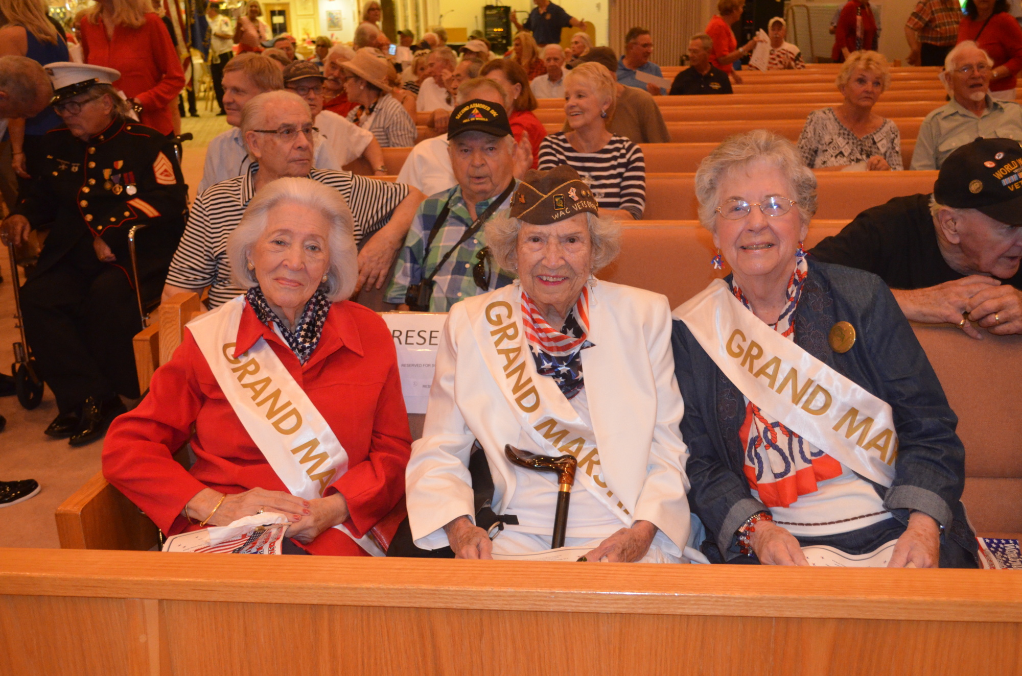 Francey O’Brien, Shirley Beachum and Evelyn Fresch at last year's parade and honor program.