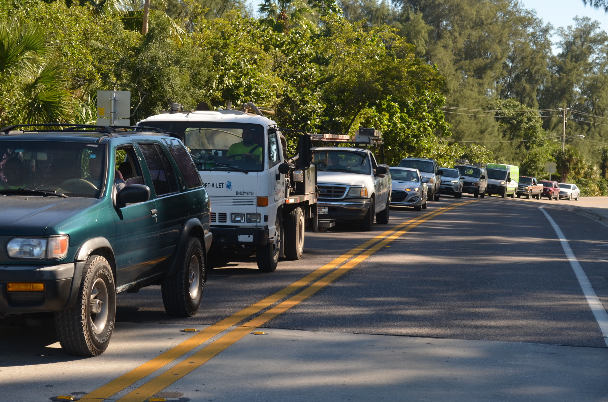 The Longboat Pass Bridge was up Tuesday afternoon without any boats waiting to go underneath. Traffic halted. Terry O'Connor