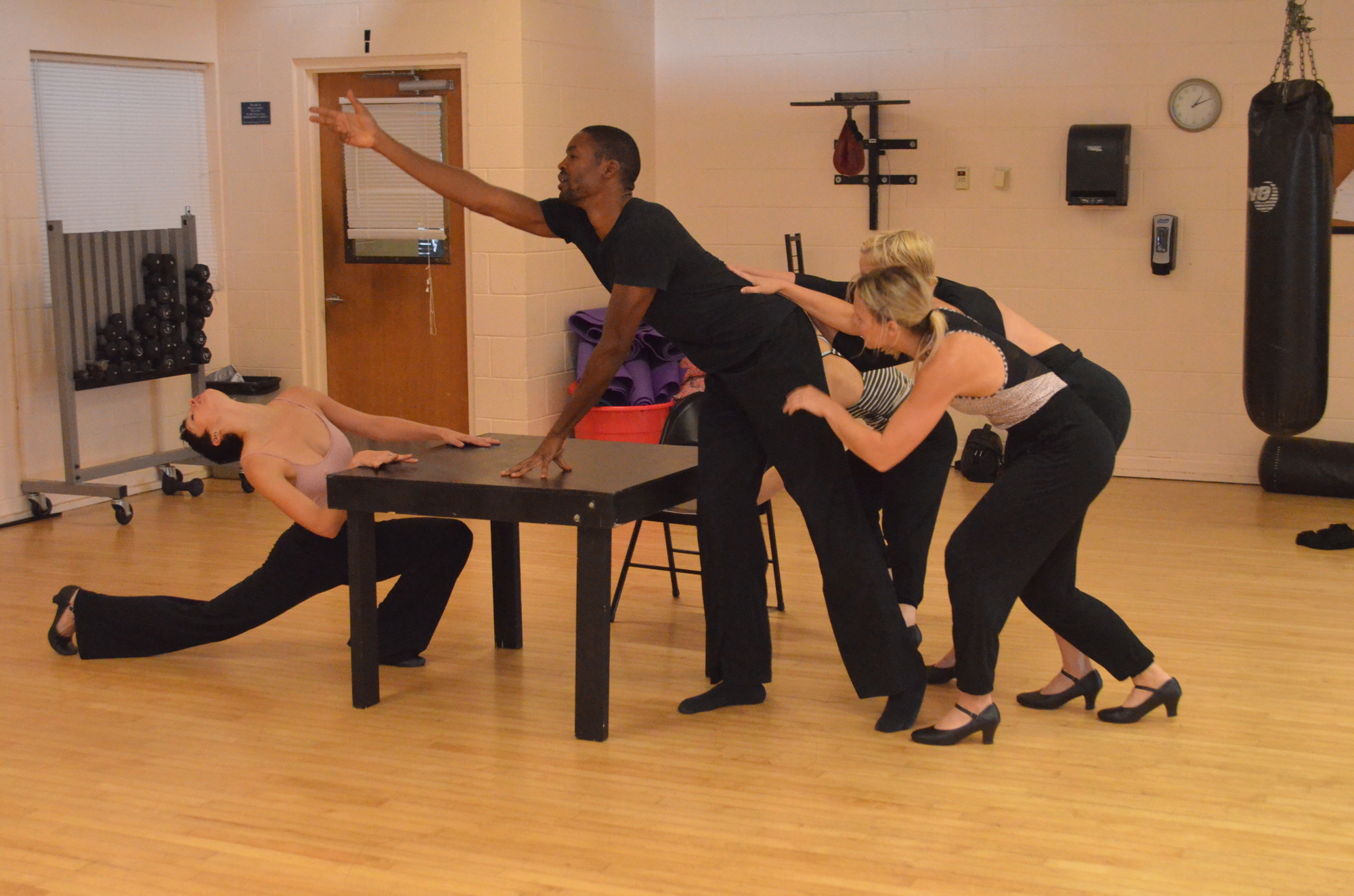 SCD company dancers rehearse Pazos' piece, 